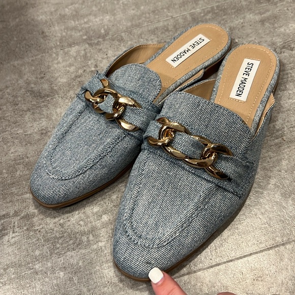 Women’s Steve Madden Cassidy Denim Mules Size 9 - Picture 3 of 9